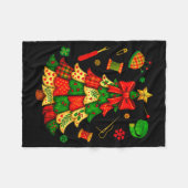Couverture Polaire Patchwork d'arbre de Noël Broderie Couturière Cout (Devant (Horizontal))