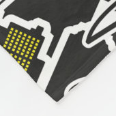 Couverture Polaire Patchwork d'autocollants urbains de New York vinta (Coin)