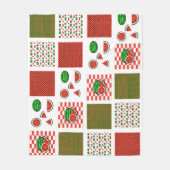Couverture Polaire Patchwork de pastèque (Devant)