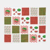 Couverture Polaire Patchwork de pastèque (Devant (Horizontal))