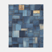 Couverture Polaire Patchwork Denim (Devant)
