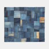 Couverture Polaire Patchwork Denim (Devant (Horizontal))