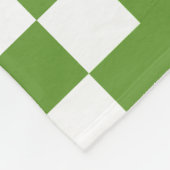 Couverture Polaire Patchwork Domino - Avocado Vert et Blanc (Coin)