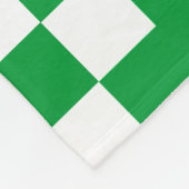 Couverture Polaire Patchwork Domino - Grass vert et blanc (Coin)