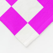 Couverture Polaire Patchwork Domino - Magenta et blanc (Coin)