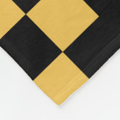 Couverture Polaire Patchwork Domino - Noir et orange (Coin)