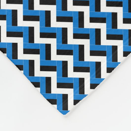 Couverture Polaire Patchwork Estonie Motif Drapeau (Coin)