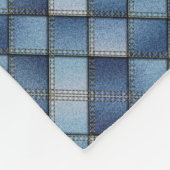 Couverture Polaire Patchwork Faux Denim (Coin)