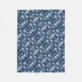 Couverture Polaire Patchwork Faux Denim (Devant)