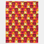 Couverture Polaire Patchwork Feuilles d'érable d'automne (Devant)