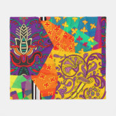 Couverture Polaire Patchwork indien turc festier Mandala (Devant (Horizontal))