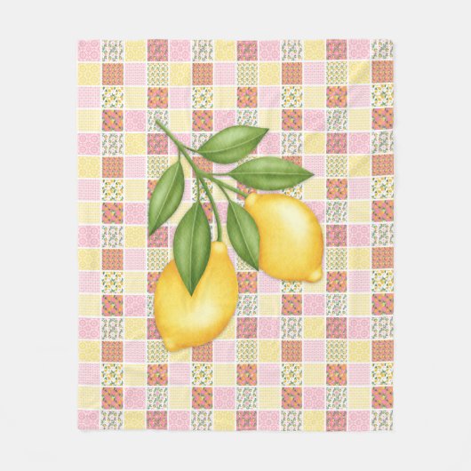 Couverture Polaire Patchwork Lemon (Devant)