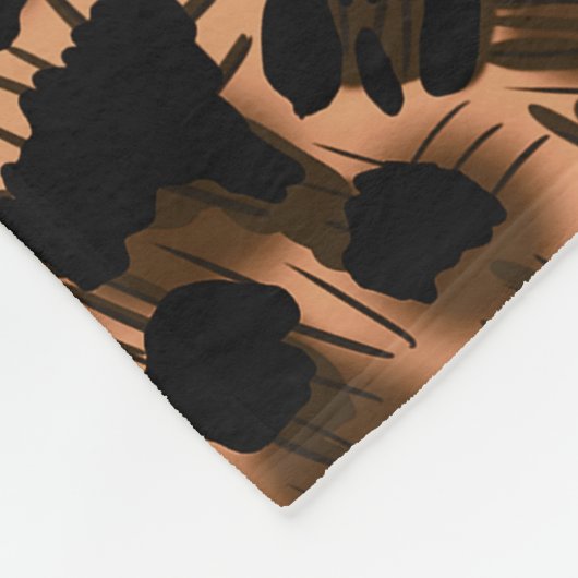 Couverture Polaire Patchwork Leopard : Ethnic Lining Design. (Coin)