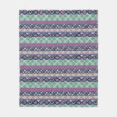 Couverture Polaire Patchwork lignes ornementales paces textile boho v (Devant)