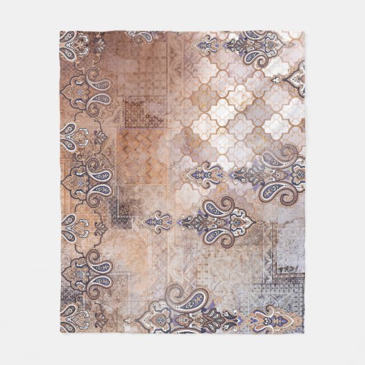 Couverture Polaire Patchwork Paisley : impression Vintage classique (Devant)