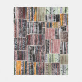 Couverture Polaire Patchwork Quilt Collage Impression transparente. (Devant)