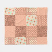 Couverture Polaire Patchwork Rose Rétro (Devant (Horizontal))