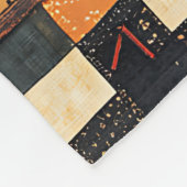 Couverture Polaire Patchwork rustique | Art populaire Motif de courte (Coin)