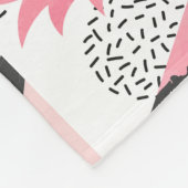 Couverture Polaire Patchwork Tropical : Flamant rose Watermelon Seaml (Coin)
