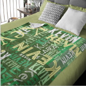 Couverture Polaire Patchwork vert de noms Style urbain