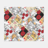 Couverture Polaire Patchwork vintage sans couture (Devant (Horizontal))