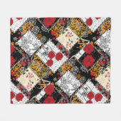 Couverture Polaire Patchwork vintage sans couture (Devant (Horizontal))