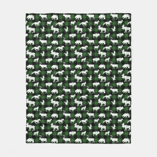 Couverture Polaire Pâte à bison vert (Devant)