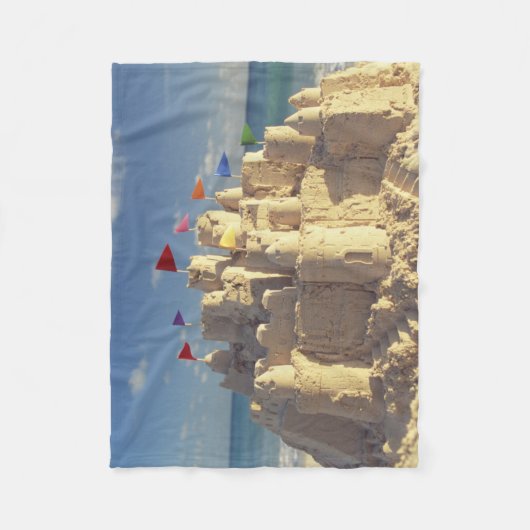 Couverture Polaire Pâté de sable sur la plage (Devant)