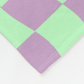 Couverture Polaire Pâte violet vert Wavy Checkerboard Imprimer (Coin)