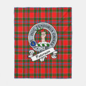 Couverture Polaire Paterson Clan Badge Tartan Plaid (Devant)