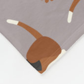 Couverture Polaire Pâtes et os Beagle mignons Gris (Coin)