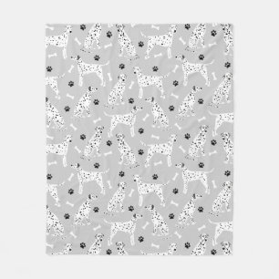 Couverture Polaire Pâtes et os dalmatiens Blanche-polaire