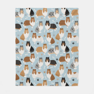 Couverture Polaire Pâtes et os de collie rugueux