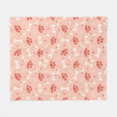 Couverture Polaire Pâtes et os de Noël Motif (Devant (Horizontal))