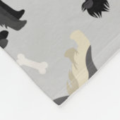Couverture Polaire Pâtes Schnauzer et Blanche en polaire (Coin)