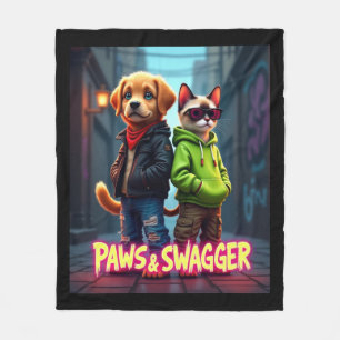 Couverture Polaire Pâtes & Swagger™ Élégante Vêtements pour animaux d