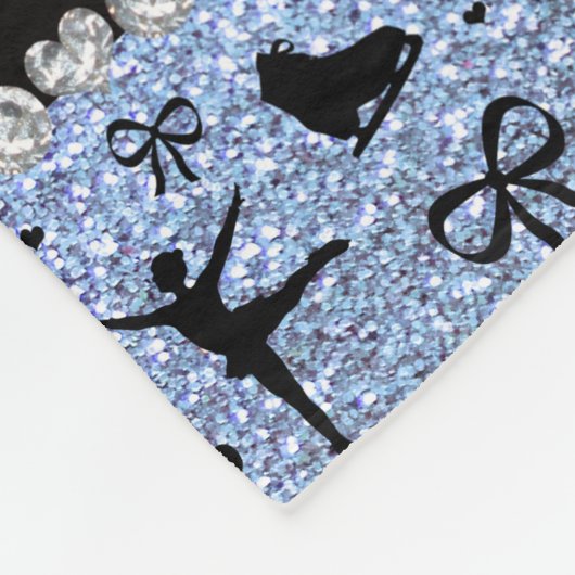 Couverture Polaire Patinage artistique bleu en pastel nommé fait sur (Coin)