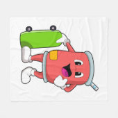 Couverture Polaire Patinage avec skateboard (Devant (Horizontal))