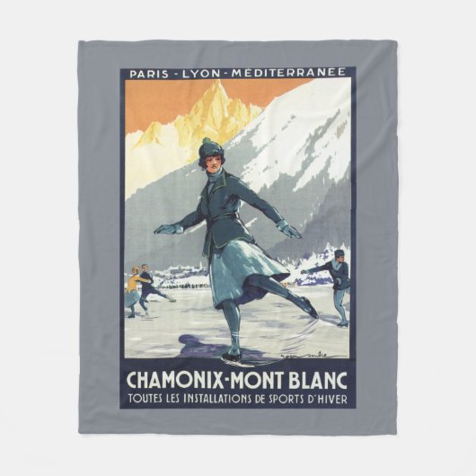 Couverture Polaire Patinage de glace - affiche olympique de promo de (Devant)