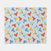 Couverture Polaire Patinage de glace coloré Motif d'hiver (Devant (Horizontal))