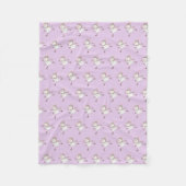 Couverture Polaire Patinage sur glace Whimsical Snowmen sur violet (Devant)