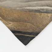 Couverture Polaire Patinée bande noire et or (Coin)