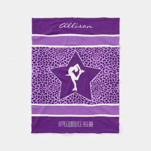 Couverture Polaire Patineur artistique avec la copie et le monogramme