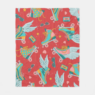Couverture Polaire Patins à rouleaux aux couleurs vives avec et sans
