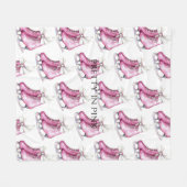 Couverture Polaire Patins de glace rose (Devant (Horizontal))