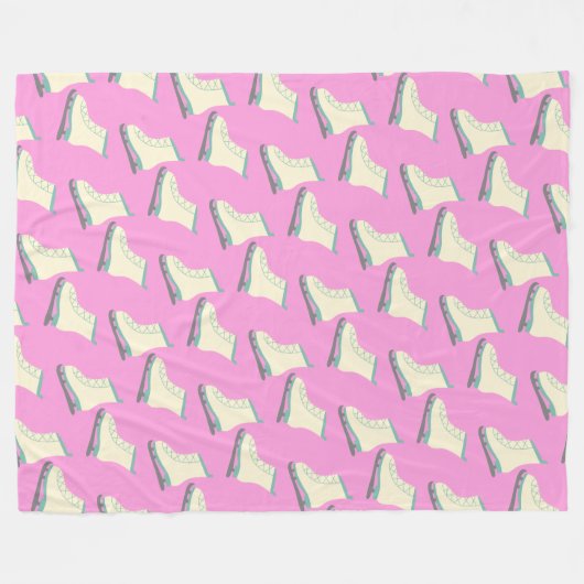 Couverture Polaire Patins sur glace en hiver Motif en rose (Devant (Horizontal))