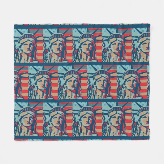 Couverture Polaire Patriote Abstrait (Devant (Horizontal))