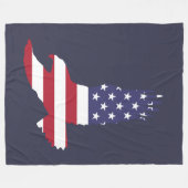 Couverture Polaire Patriote en flammes (Devant (Horizontal))