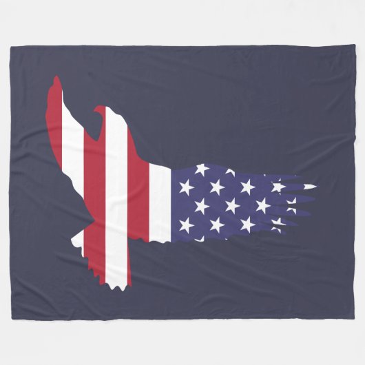 Couverture Polaire Patriote en flammes (Devant (Horizontal))