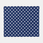Couverture Polaire Patriotic Navy Bleu USA Drapeau étoiles Motif (Devant (Horizontal))